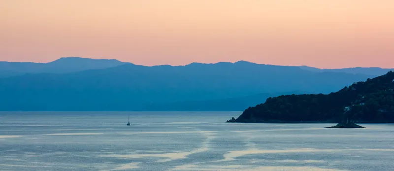 Sunset over the sea